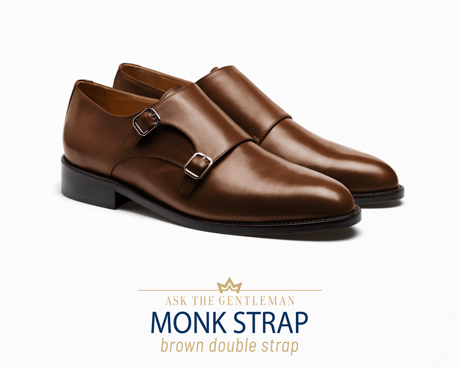 Brown monk strap dress shoe type