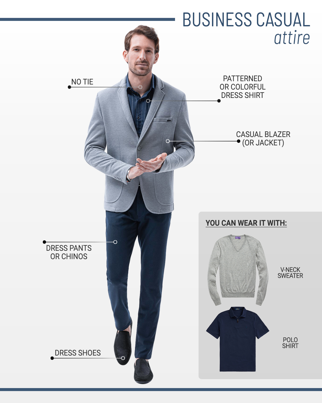 Business casual dress code and outfits for men