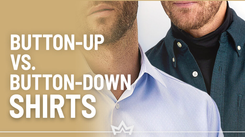 Button-up vs. button-down shirt collar differences