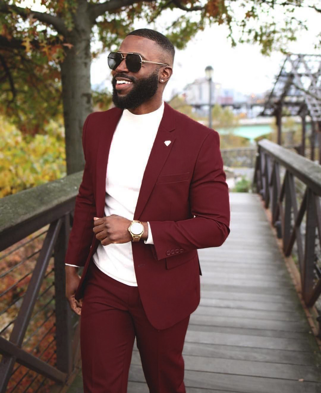 Maroon and cheap white dress shirt