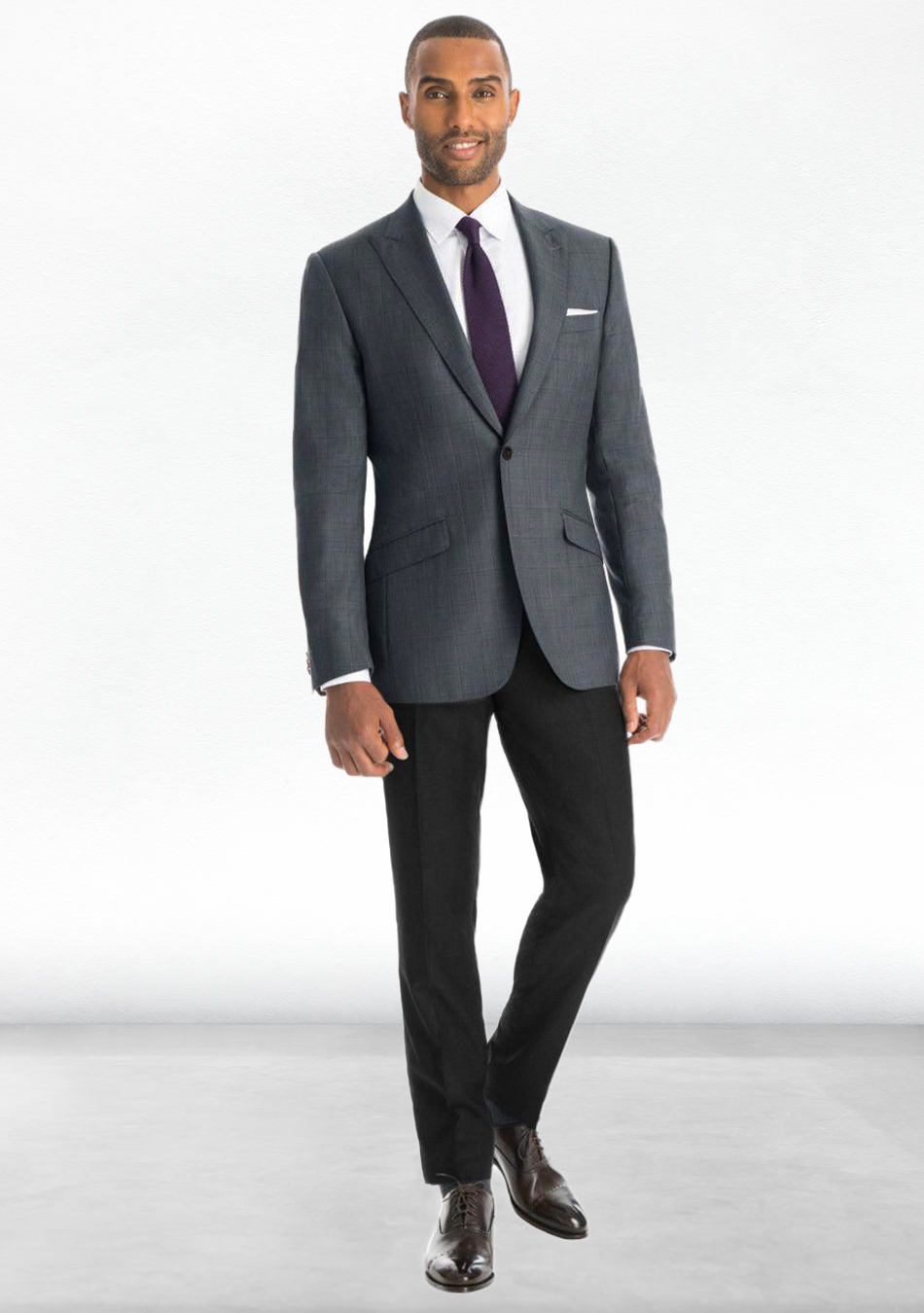 Light gray pants clearance with dark grey blazer