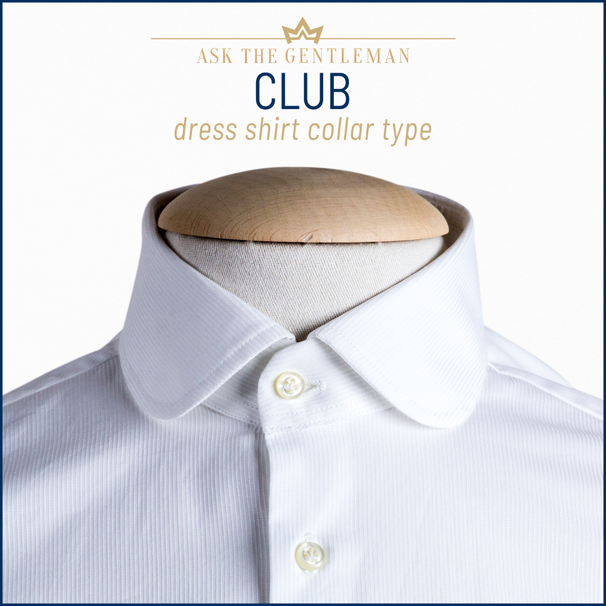 Club dress shirt collar type