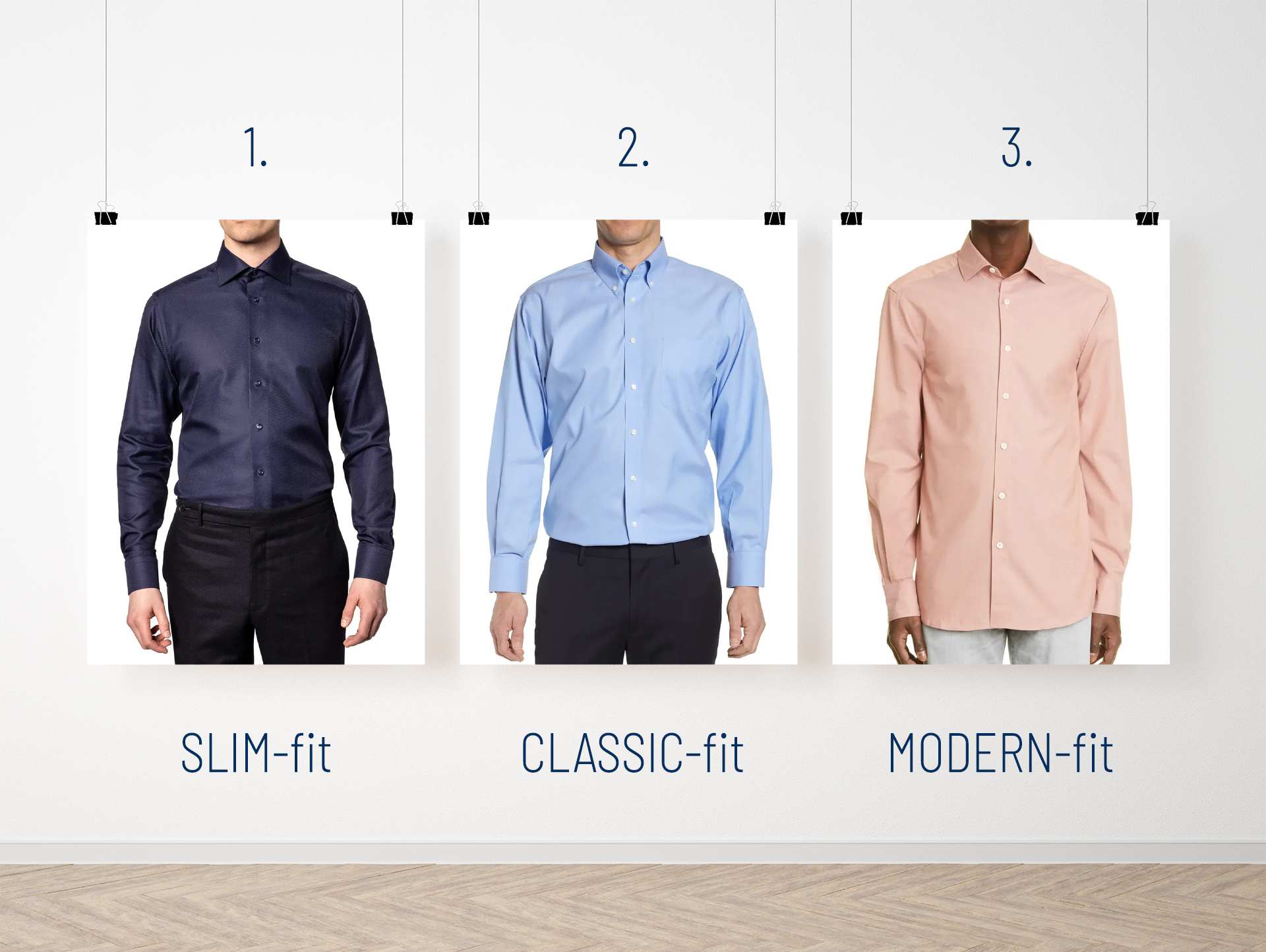 How to differentiate between a slim fit shirt and regular fit