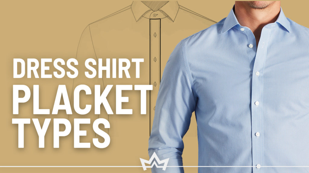 Different shirt front placket types and styles
