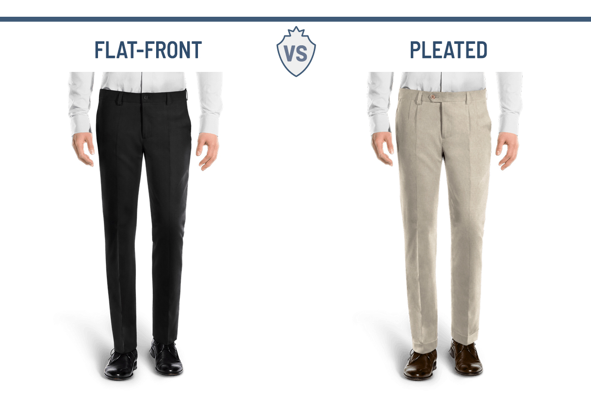 Flat-front pants vs. pleated pants