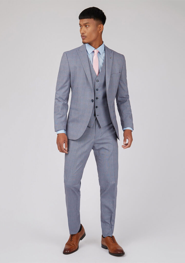 10 Chic Grey Suit & Blue Shirt Outfits for Men ATG