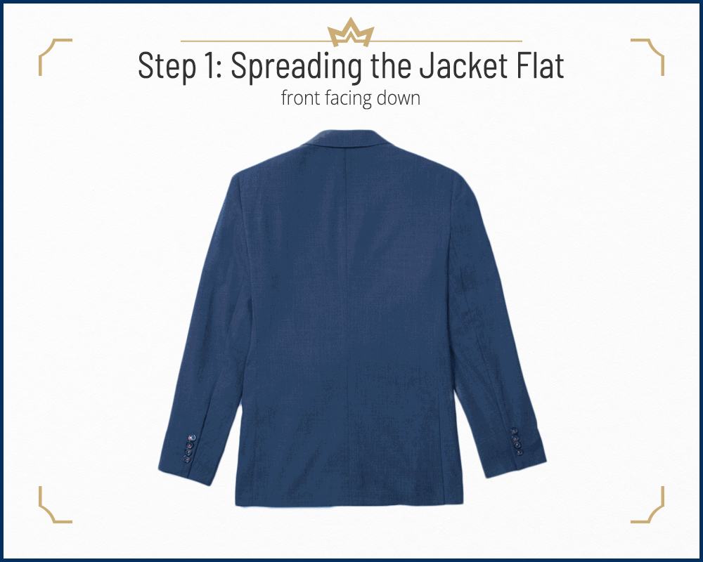 Step 1: Spread the jacket on a flat surface