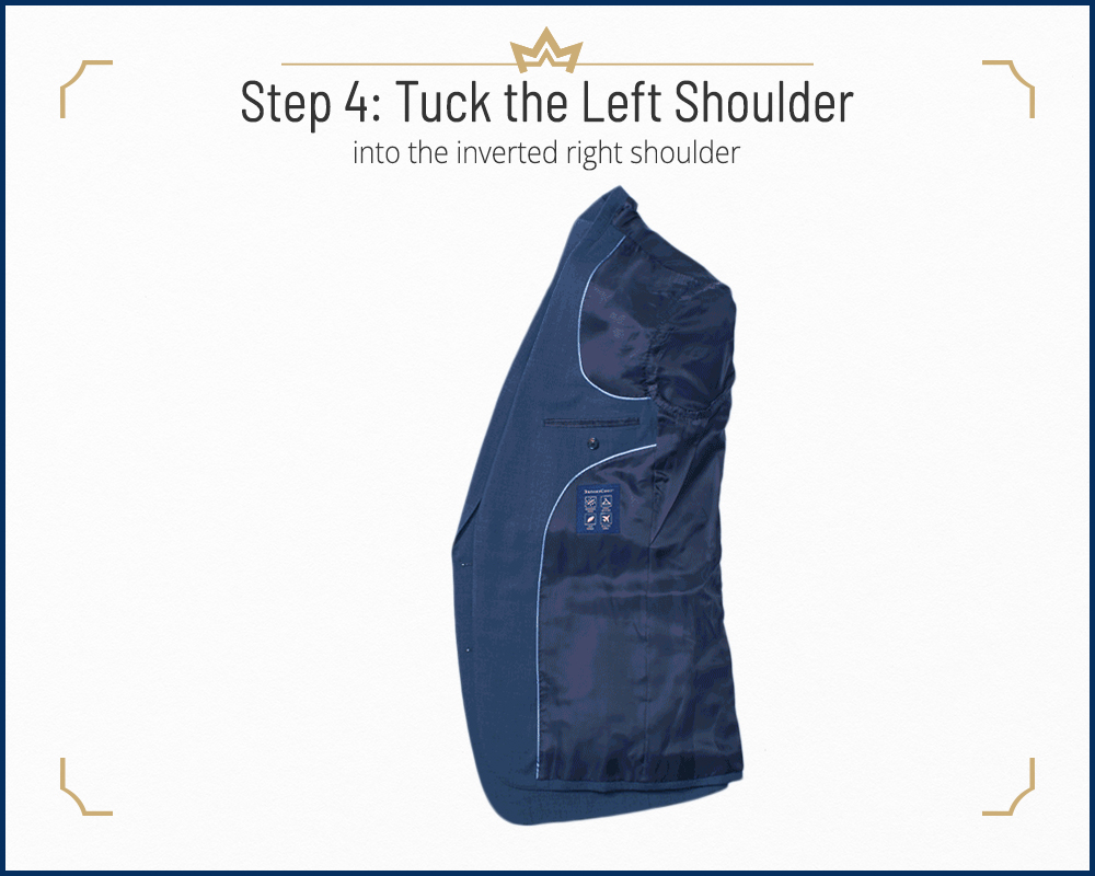 Step 4: Tuck the left shoulder into the inverted right shoulder