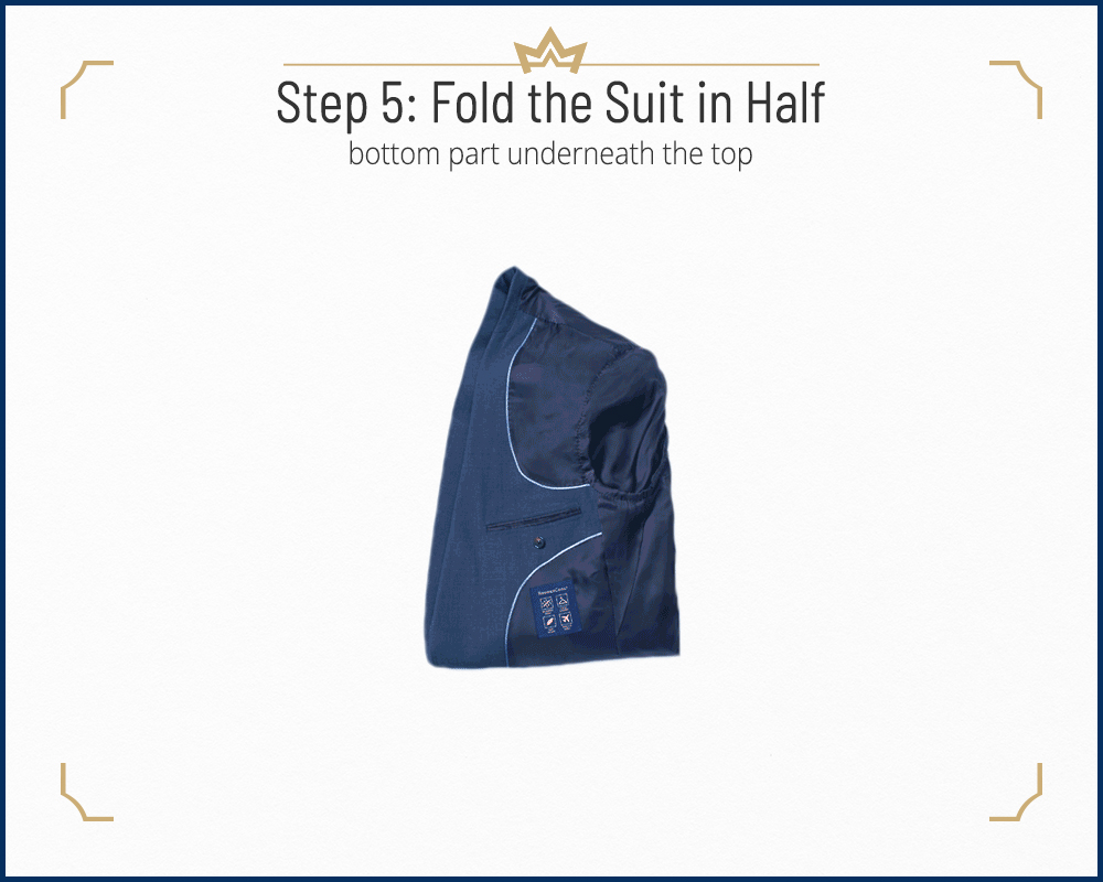 Step 5: Completely folded suit jacket