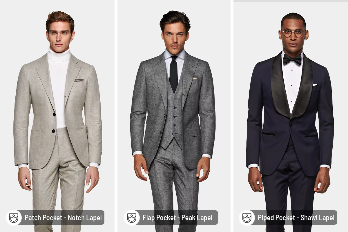 How to match suit lapel and suit jacket pockets