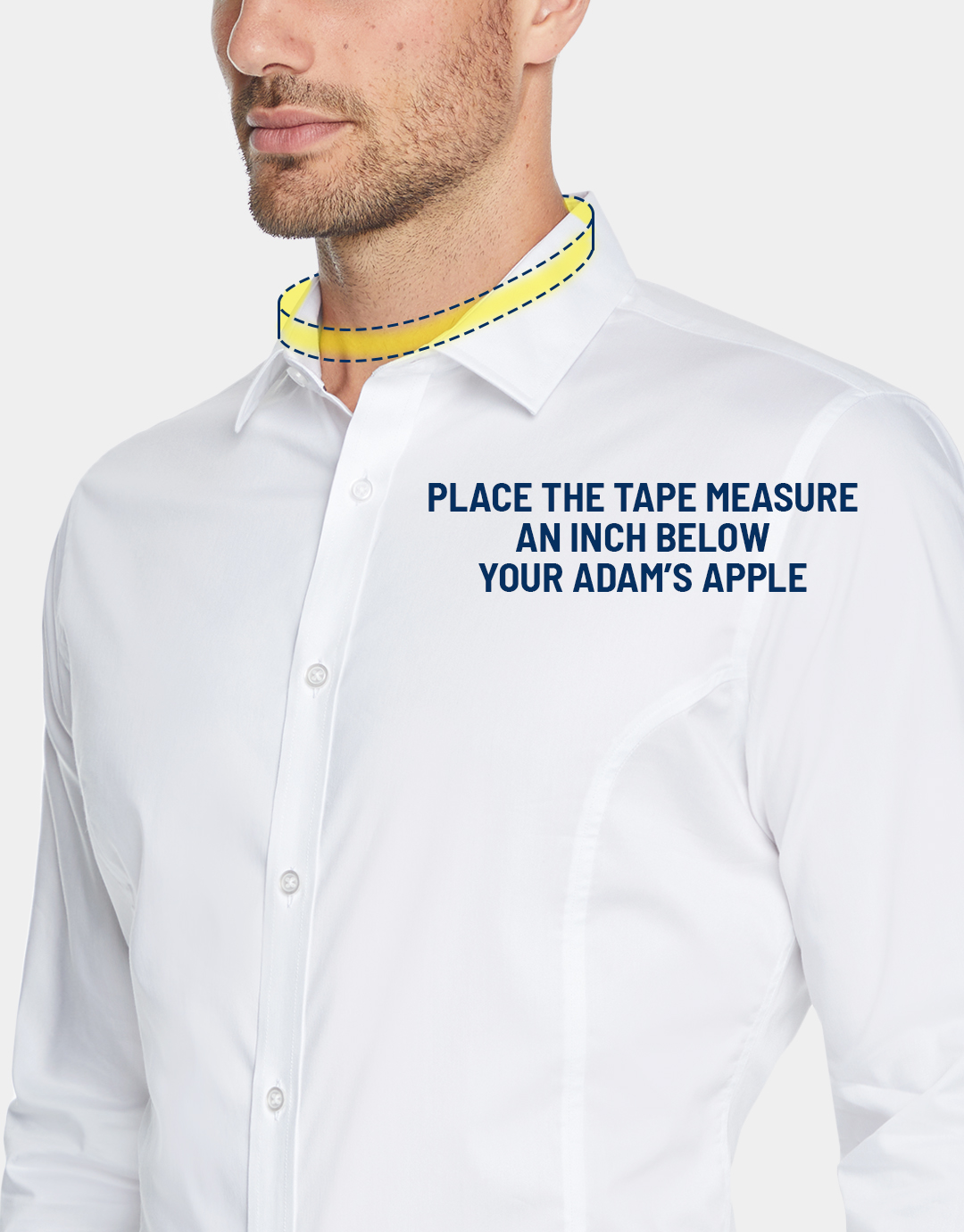 How to measure dress shirt's neck size