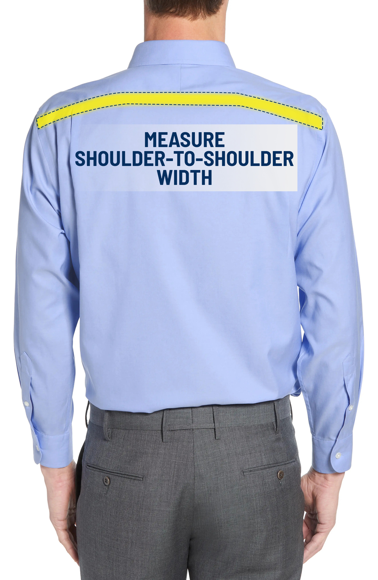 How to measure suit shoulder-to-shoulder width