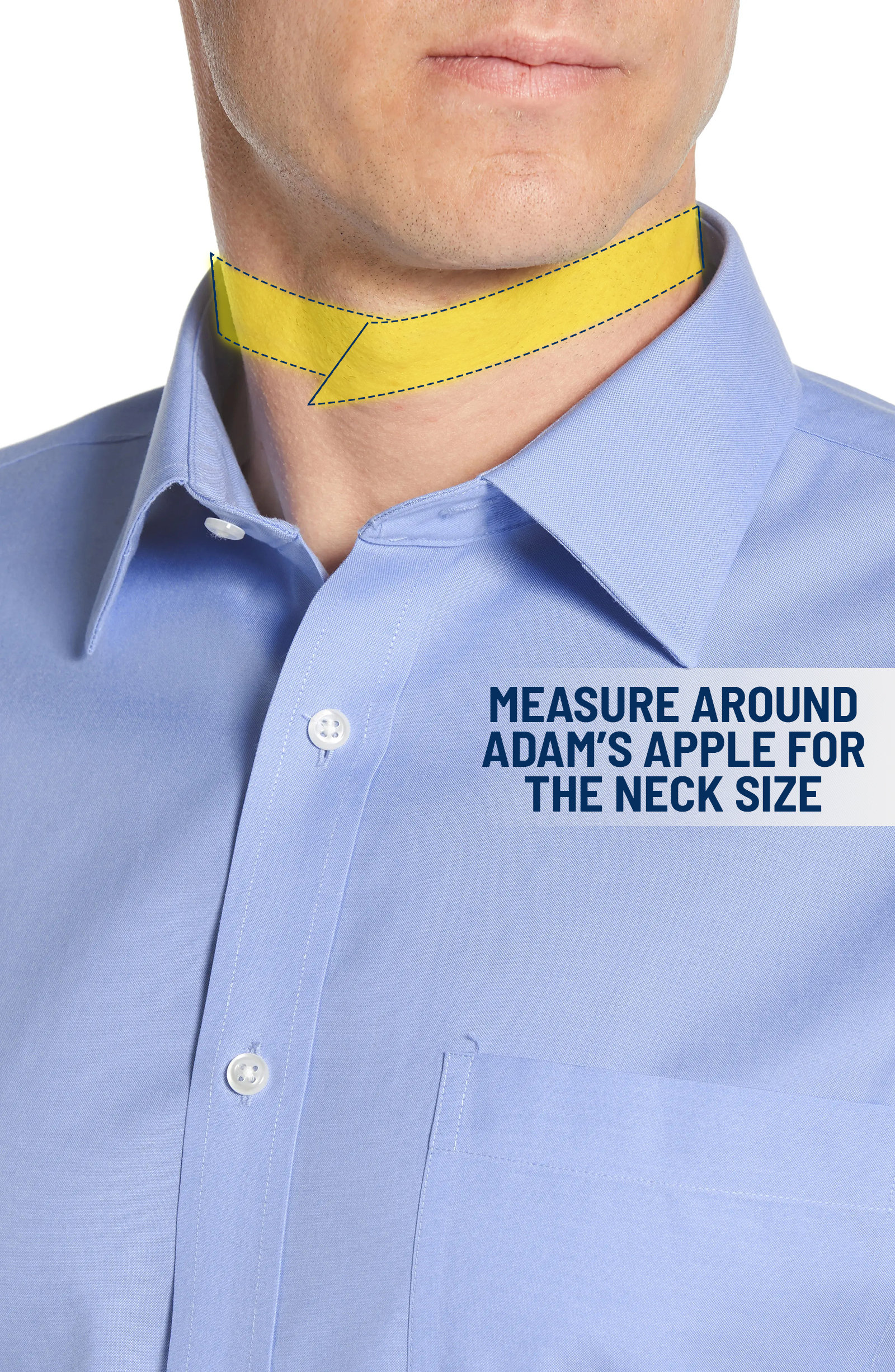 How to measure the neck size for a suit
