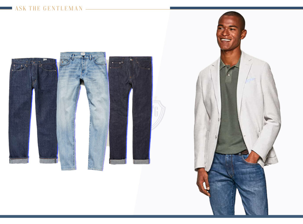 Denim jeans hotsell with blazer