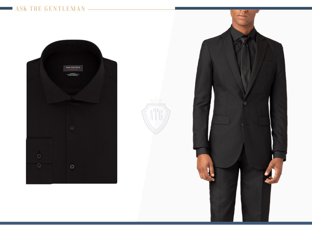Black Suit Color Combinations with Shirt and Tie