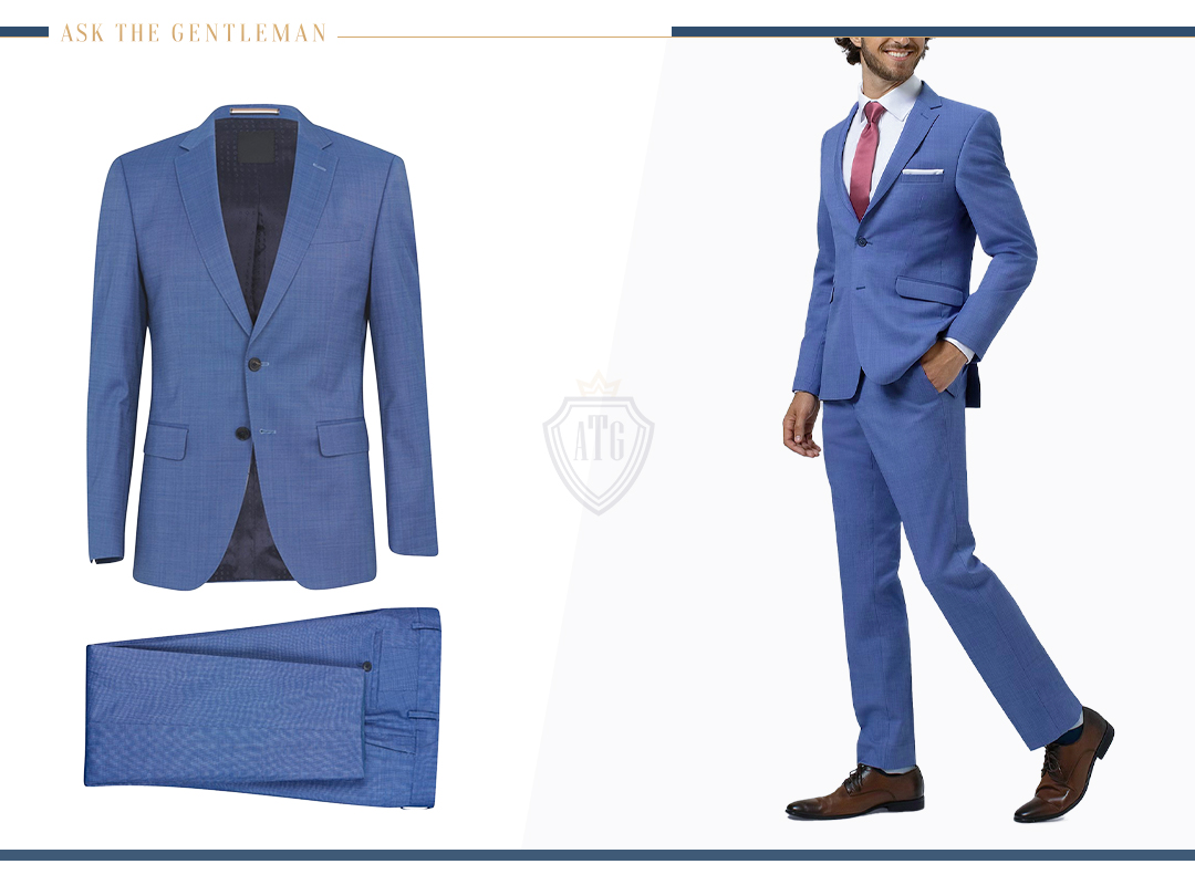How to wear a blue suit