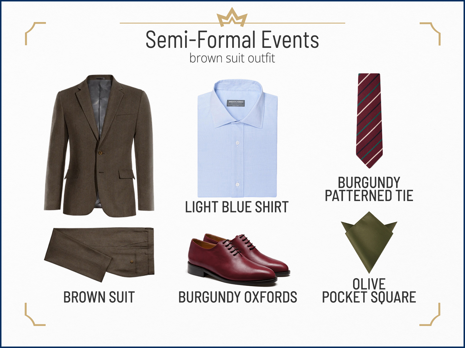 How to wear a brown suit as a semi-formal outfit