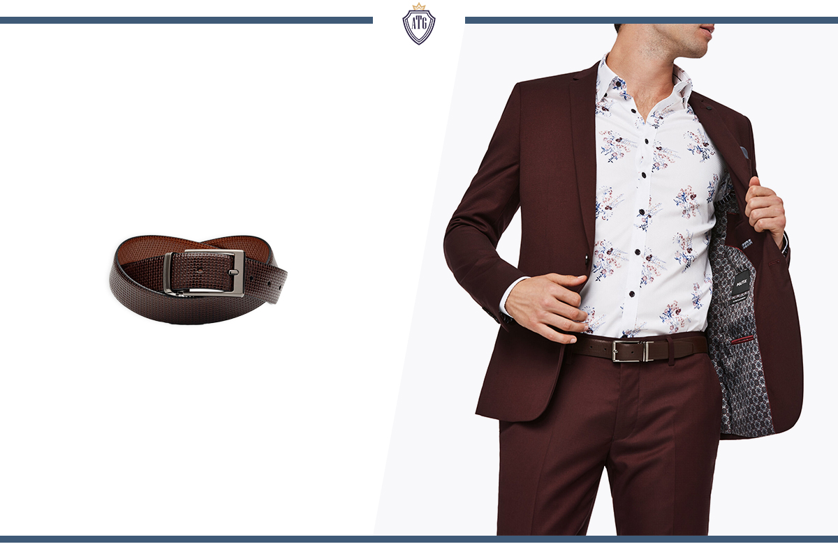 Burgundy Suit Color Combinations with Shirt and Tie