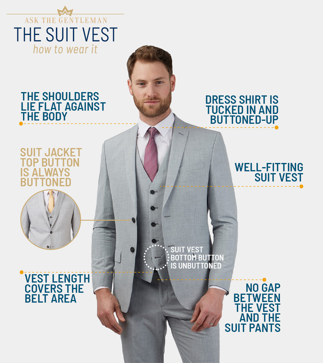 Vest on sale over suit