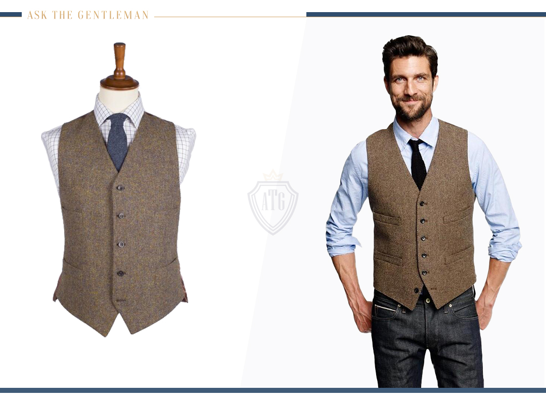 How to wear a suit vest with jeans casually