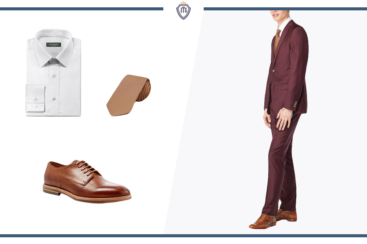 BUILD YOUR PACKAGE: Burgundy Slim Fit Suit (Package Includes 2 Pc Suit –  TimpanoDirect