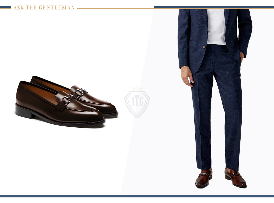 Dress loafers sale with suit