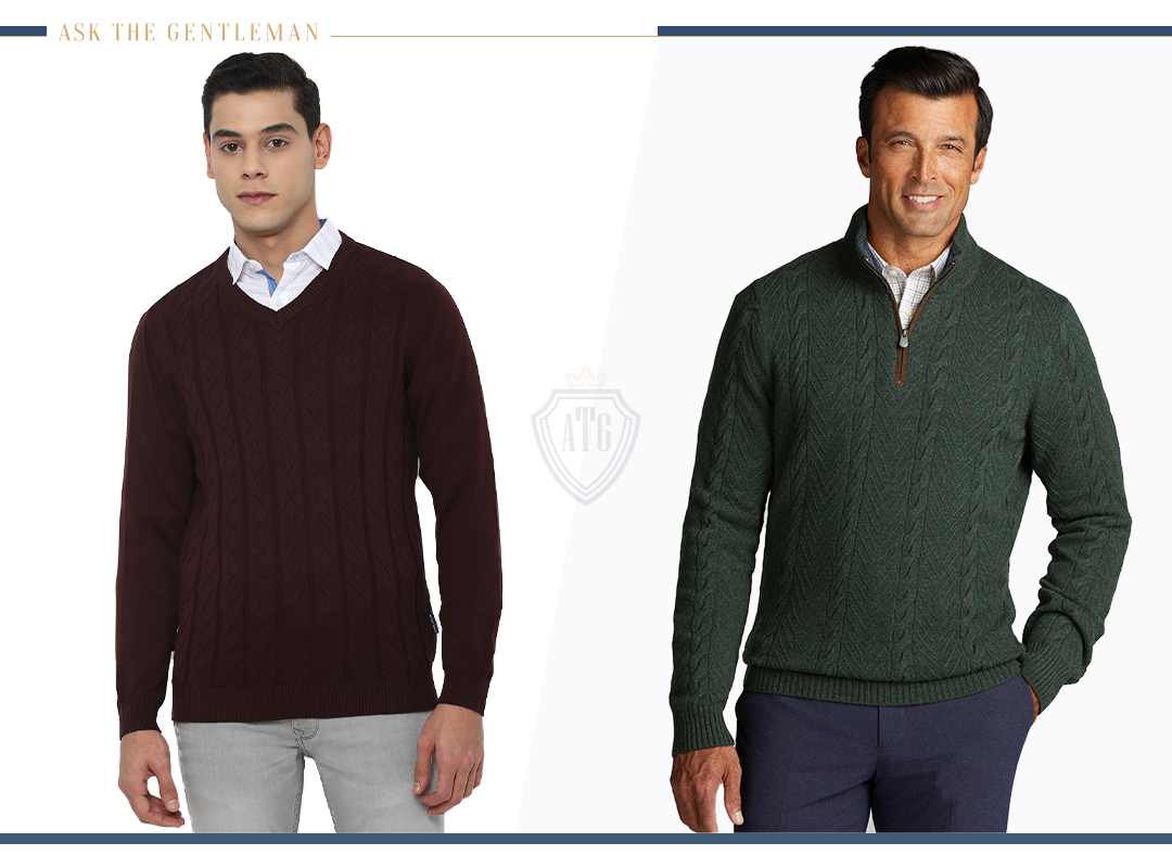 Dress shirt under v neck clearance sweater