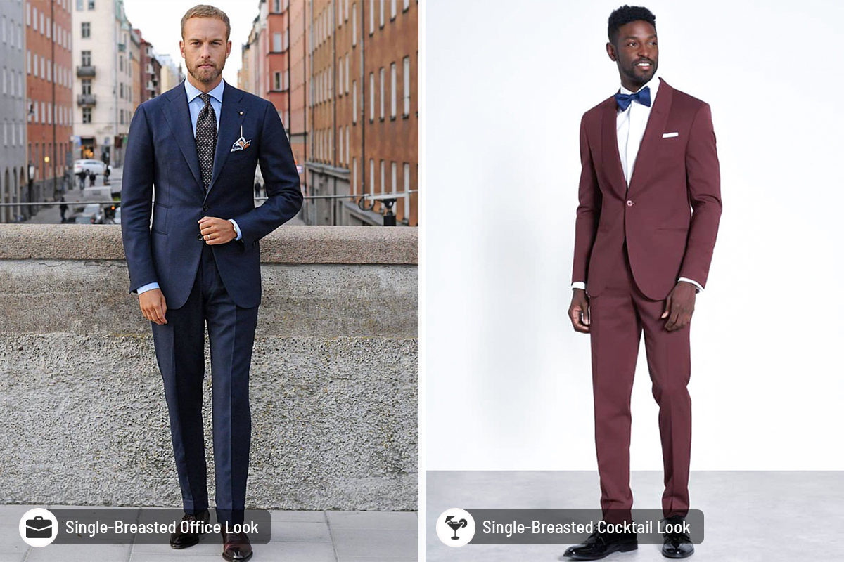 Occasions to wear single-breasted two-piece suits