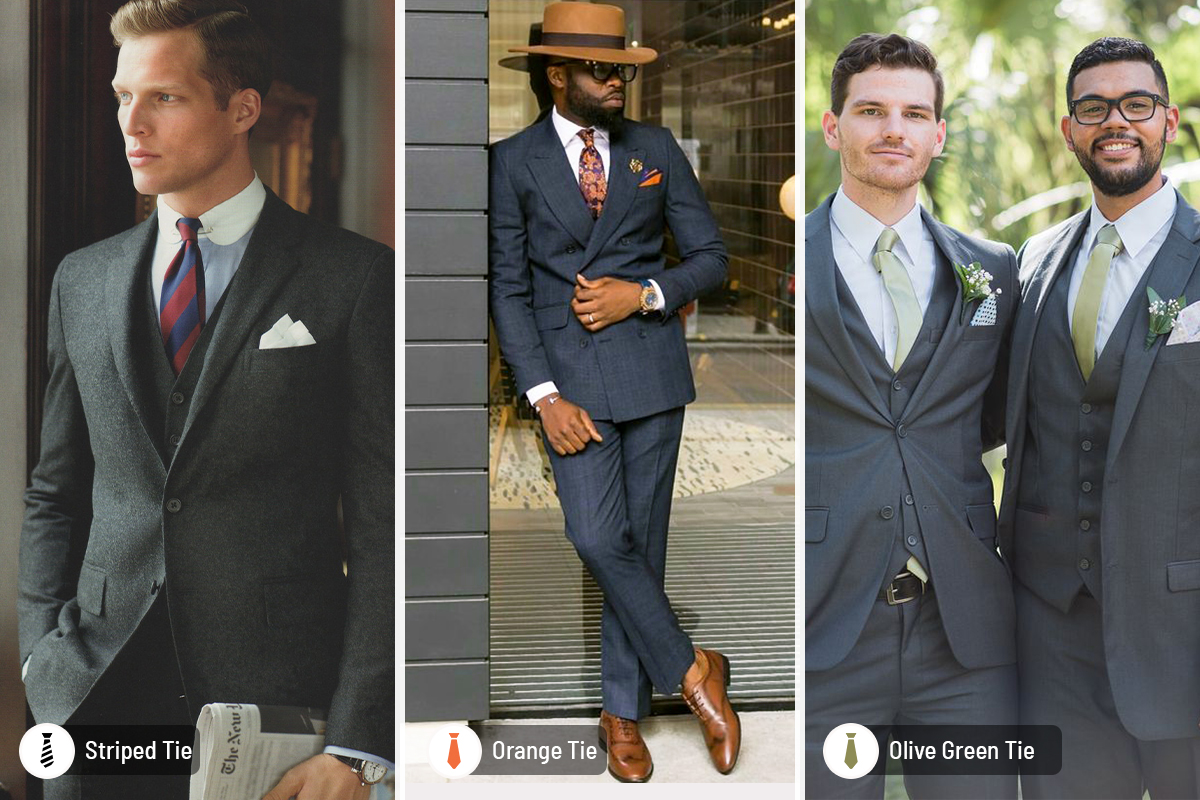 What color tie should I wear with a charcoal suit? - Quora