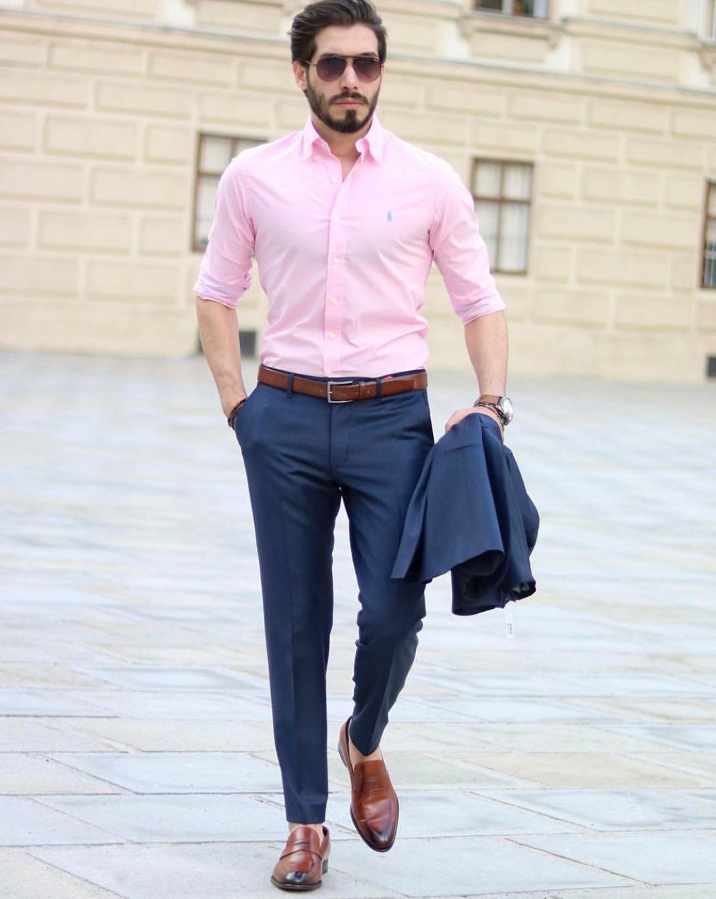 Pink Dress Shirt Outfits & Color Combinations for Men