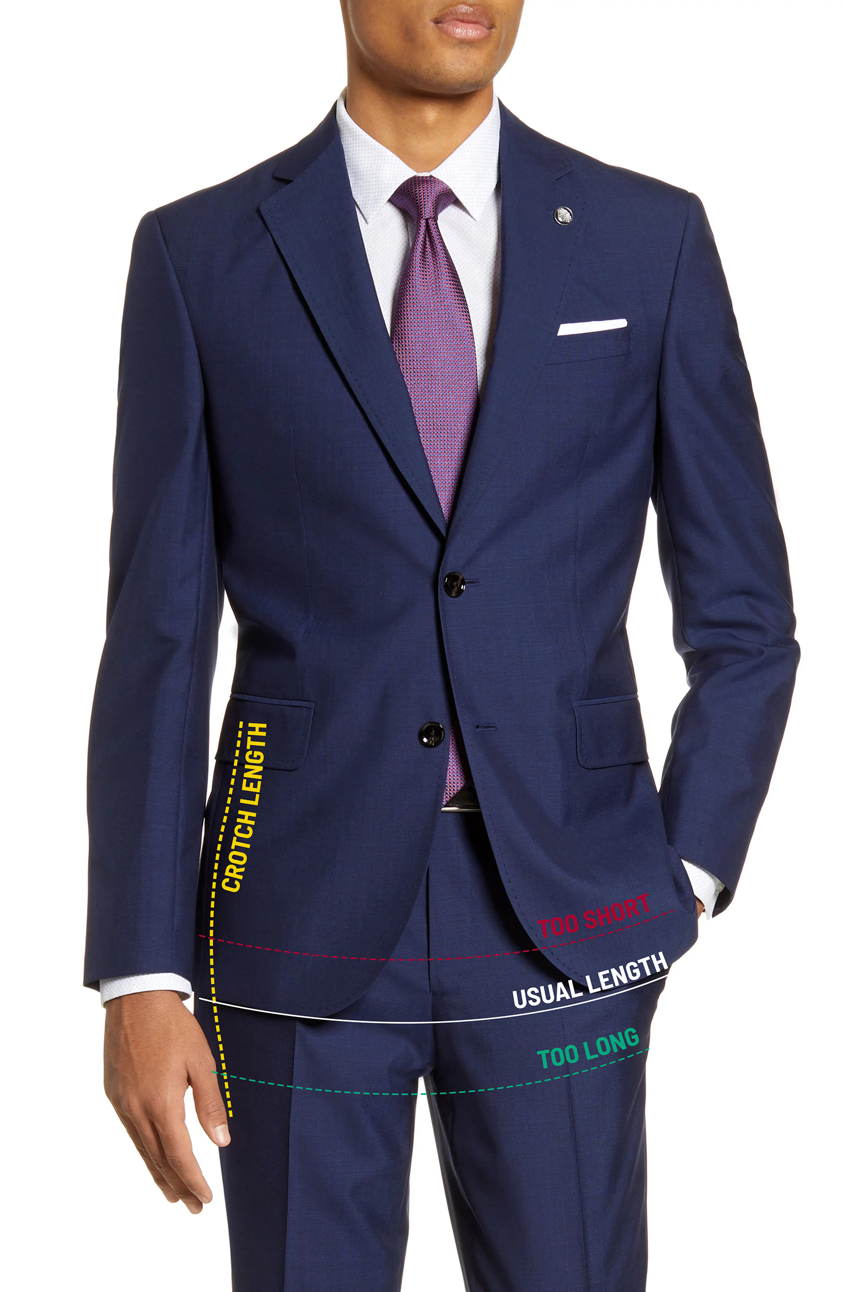 Correct length for suit jacket best sale