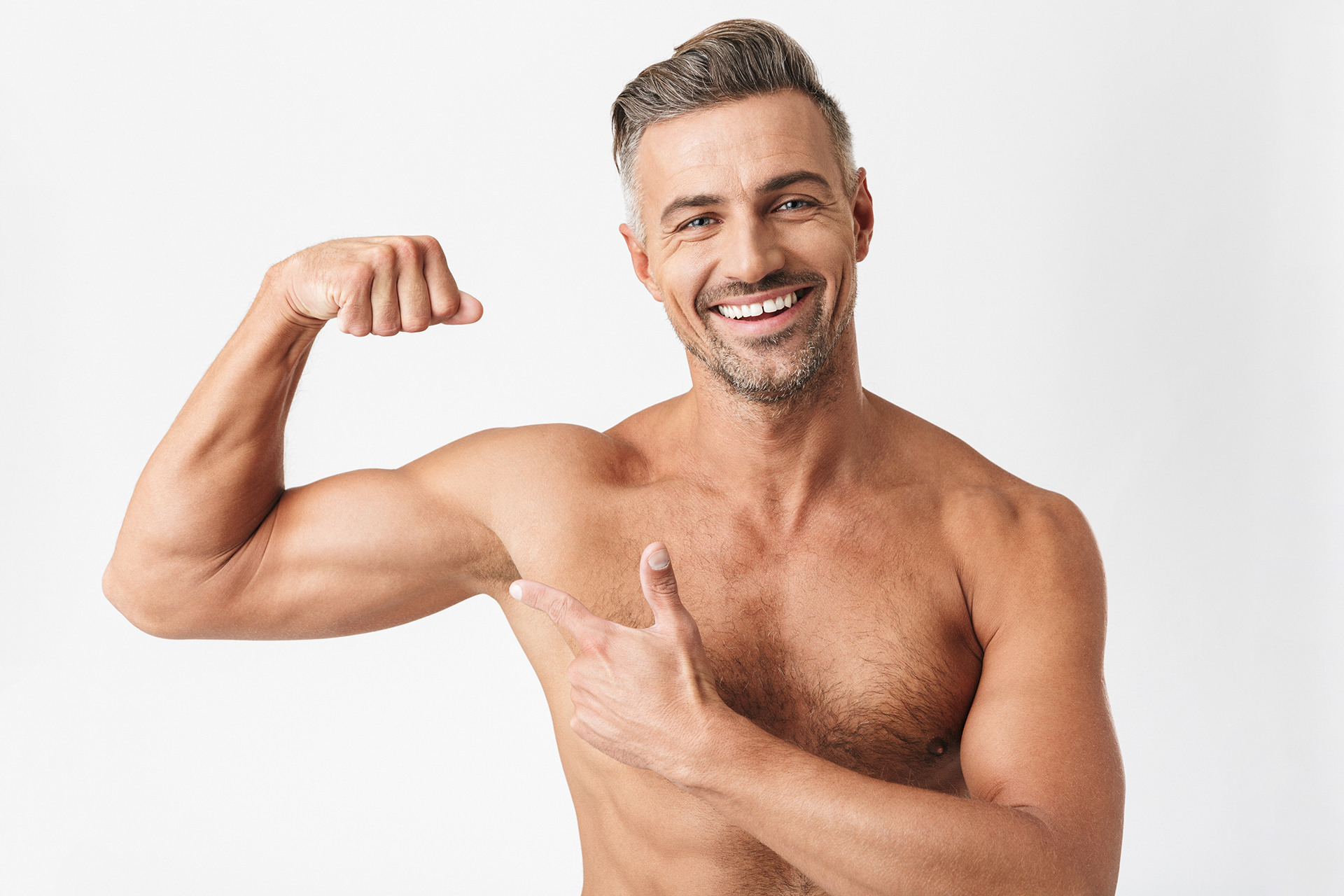 Shaved armpits help men smell fresh