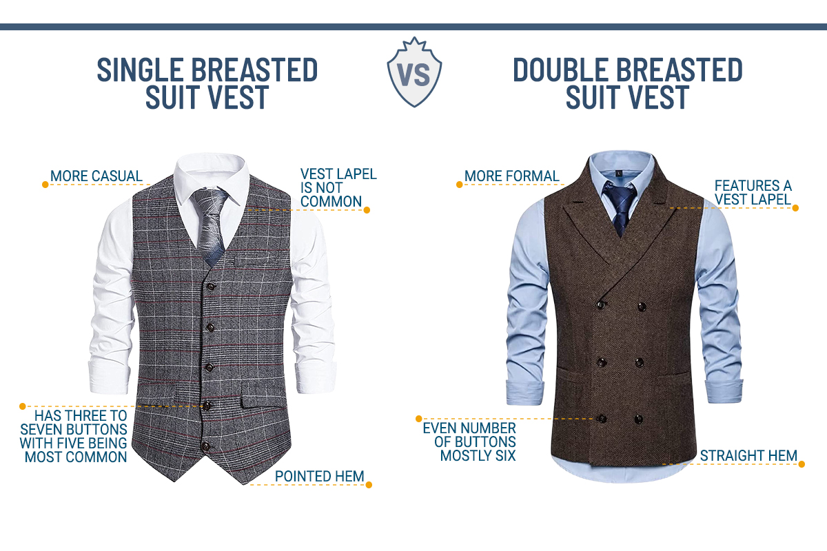 Single-breasted vs. double-breasted suit vests