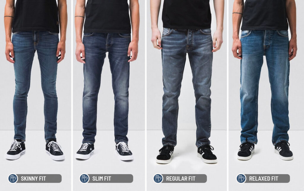 Skinny fit vs. slim-fit vs. regular fit vs. relaxed fit jeans