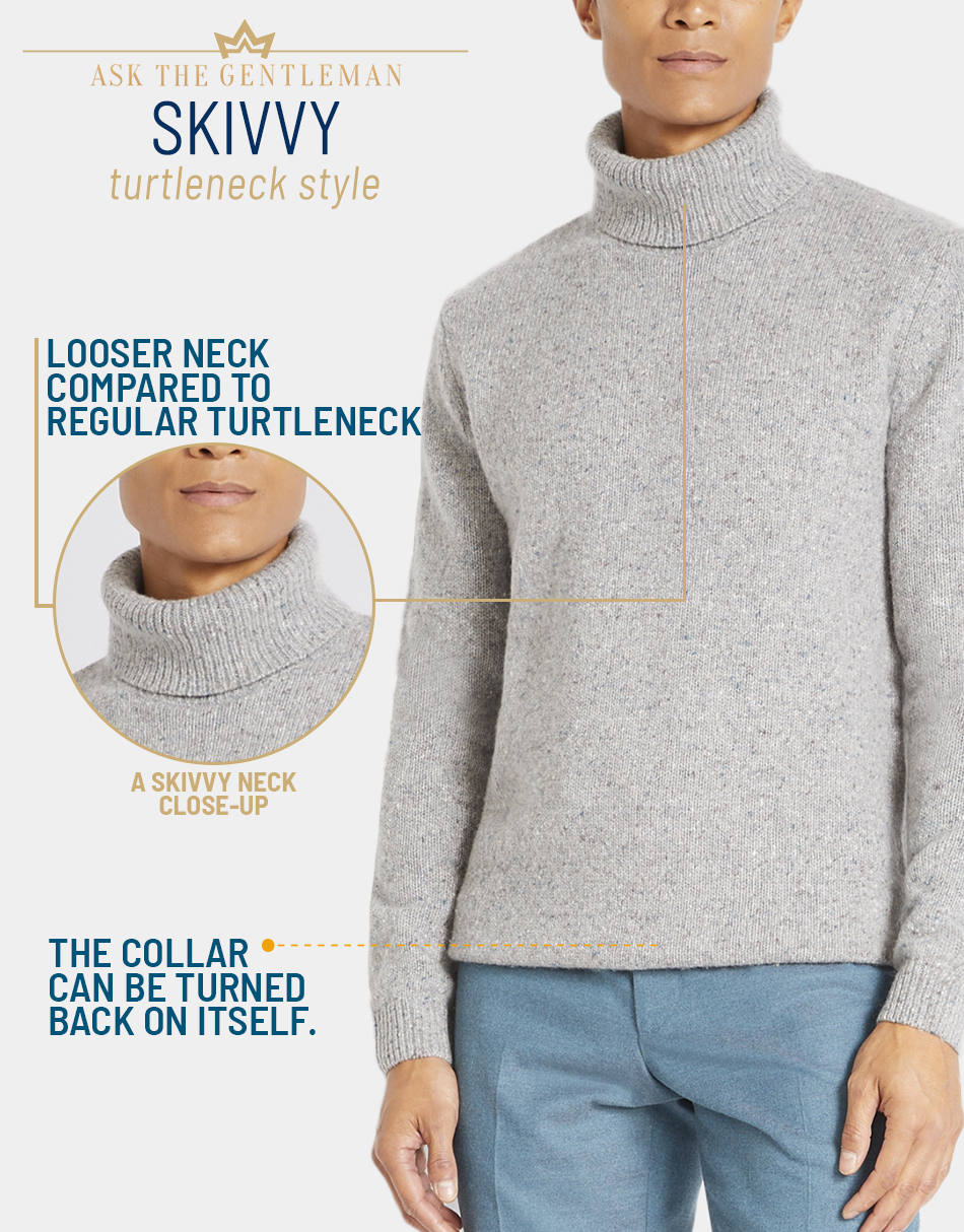 Skivvy turtleneck style for men