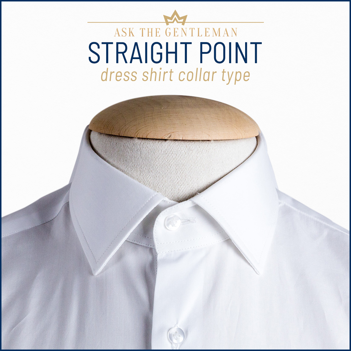 Straight point dress shirt collar type