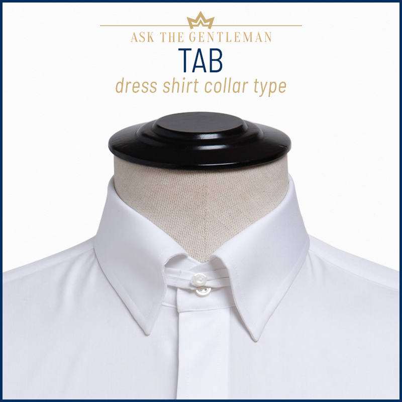Tab dress shirt collar type