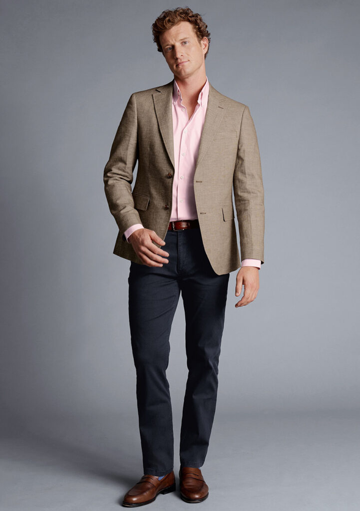 Men's tan blazer outlet with jeans