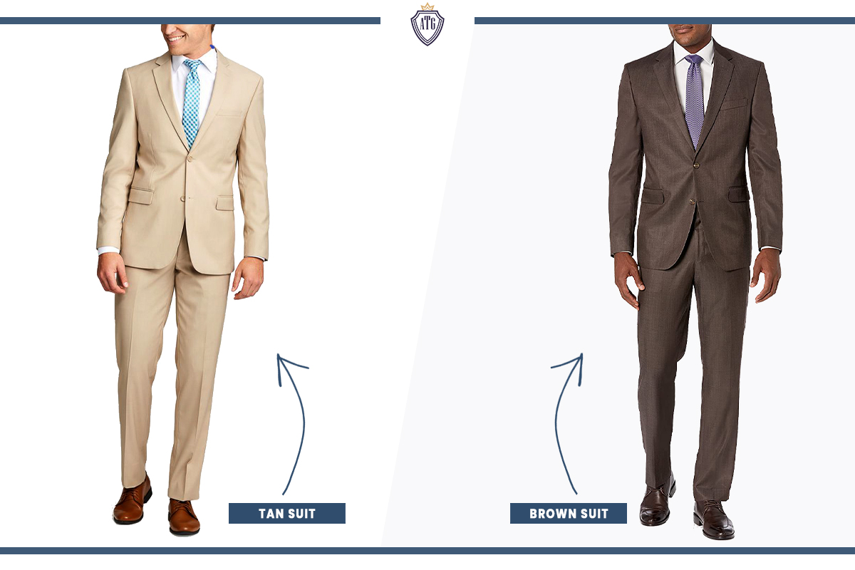 Differences between a tan suit vs. brown suit