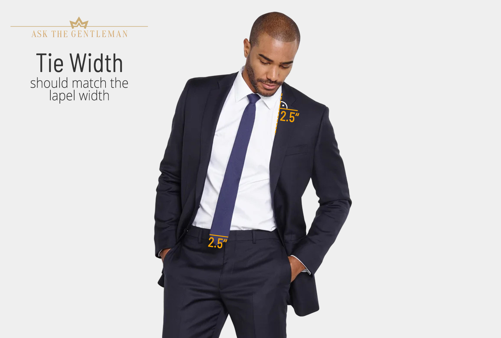 Tie width should match the lapel width