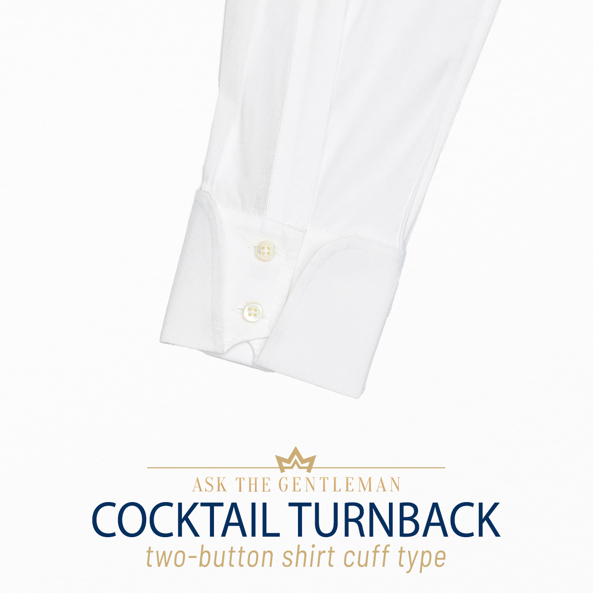 Cocktail turnback shirt cuff