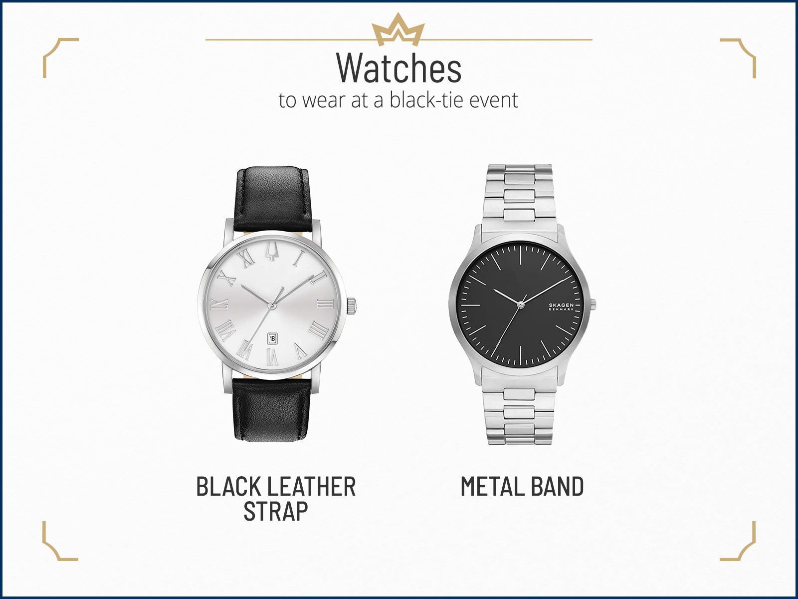 Watches you can wear at black-tie events