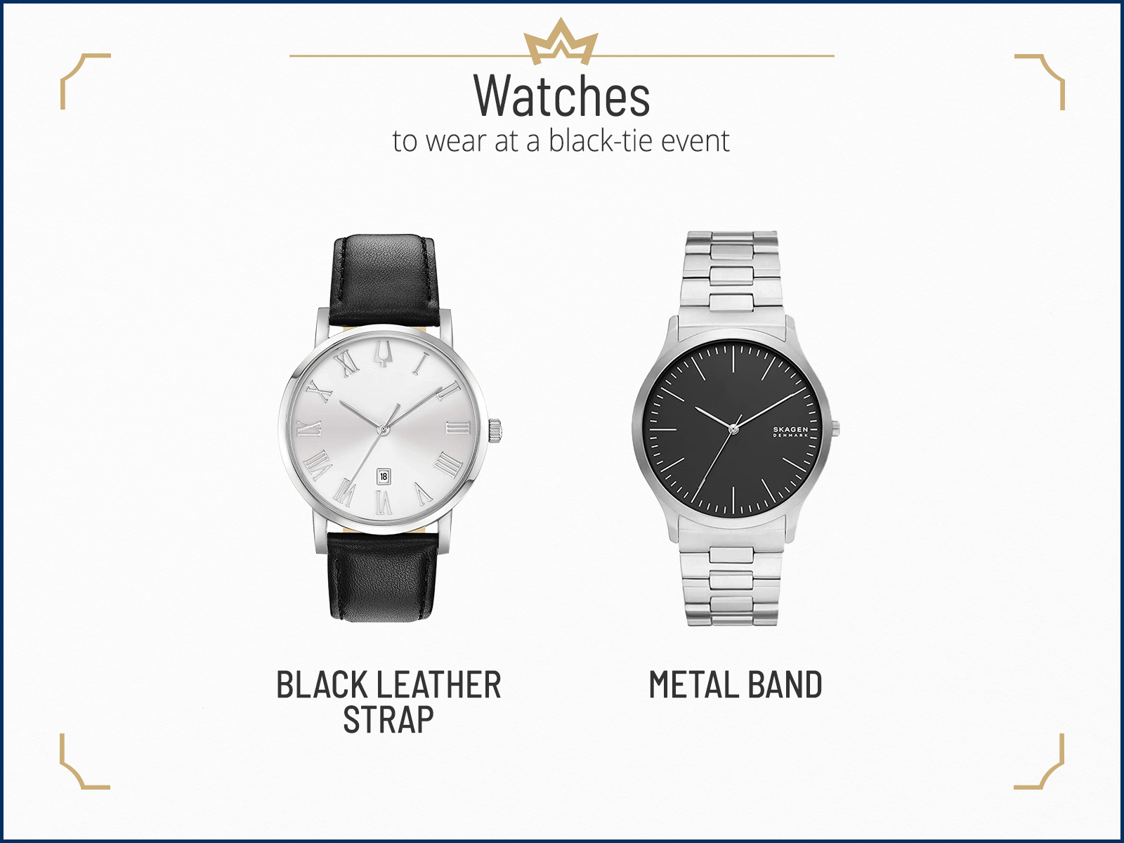 Can you wear a watch to a black tie event?