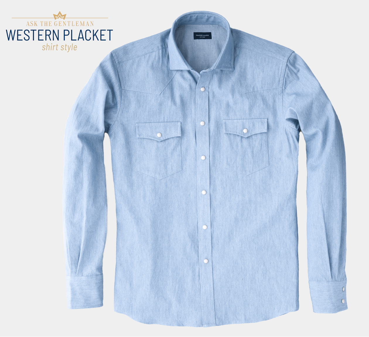 Western front placket shirt style
