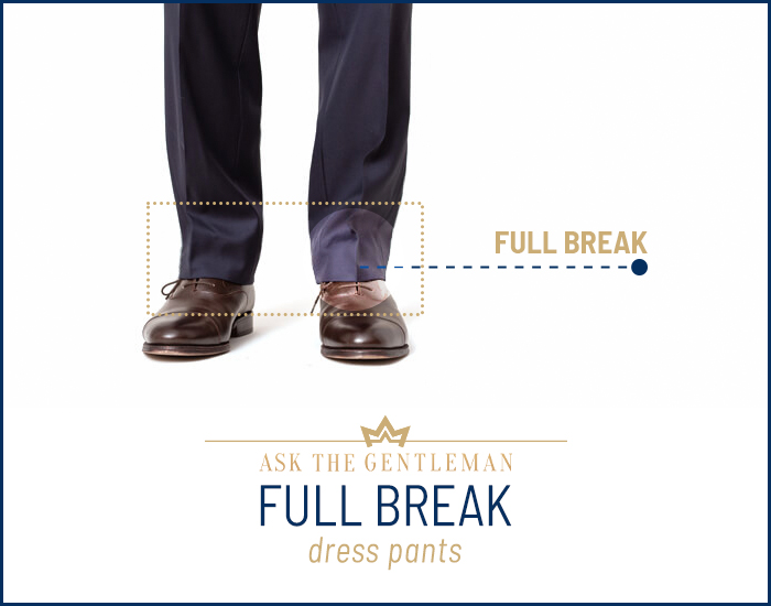 What are full break pants?