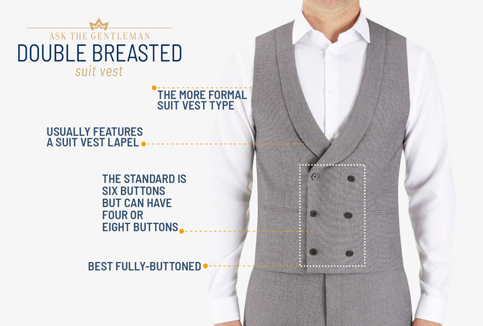 What is a double-breasted suit vest