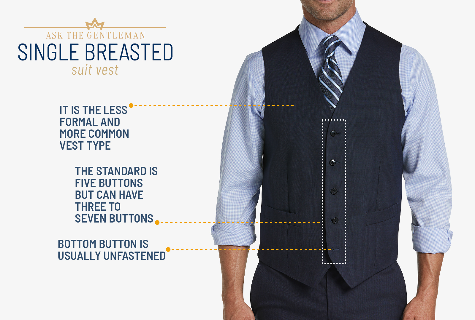 What is a single-breasted suit vest