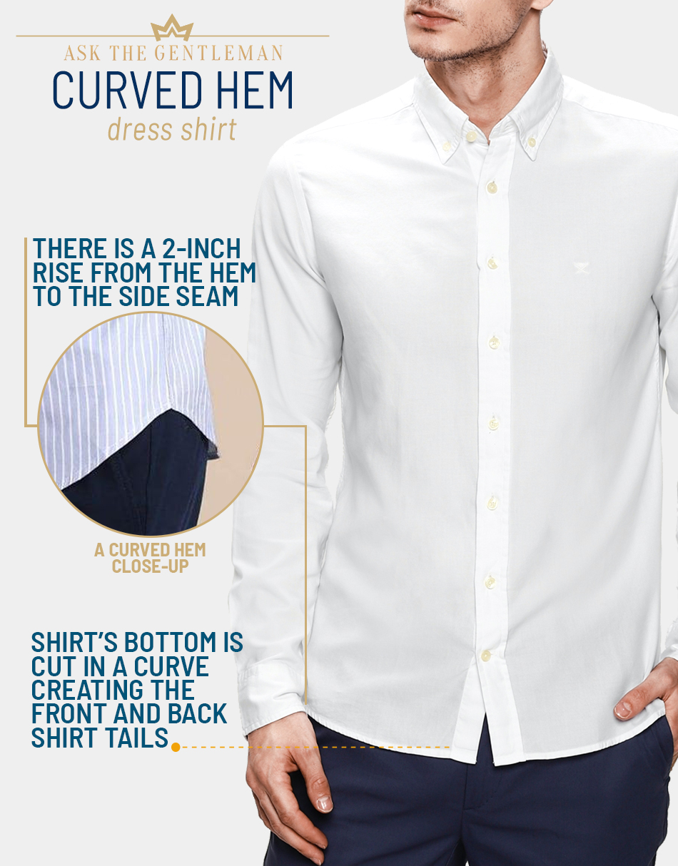 Flat bottom outlet hem shirt