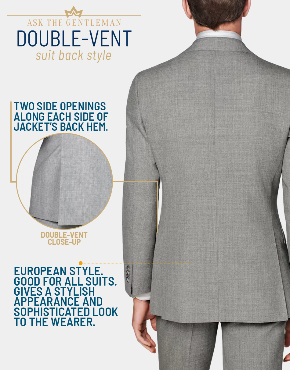 Double vent suit jacket style