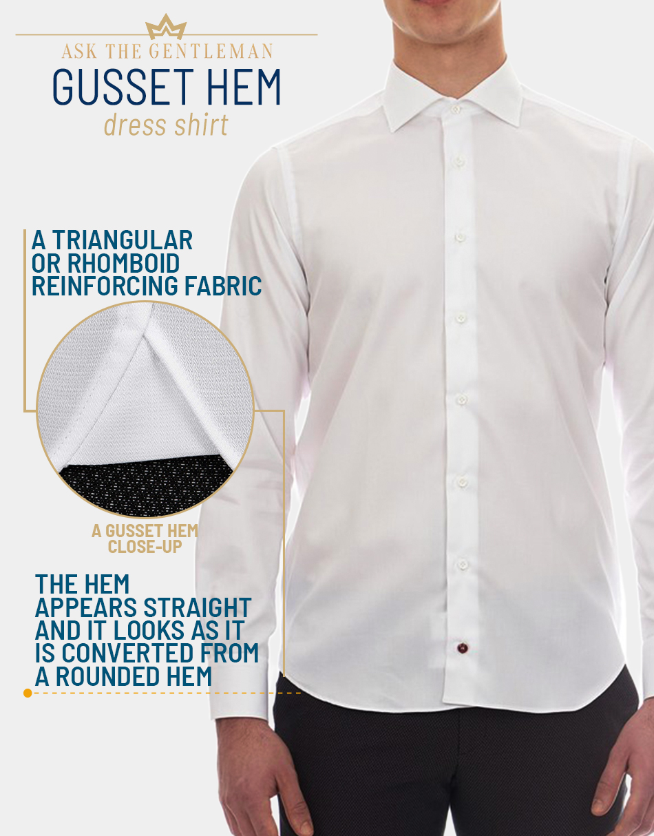 What is a gusset hem dress shirt